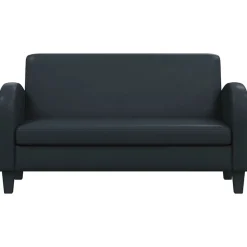 vidaXL Sofá 2 plazas cuero artificial negro Discount