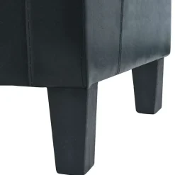 vidaXL Sofá 2 plazas cuero artificial negro Discount