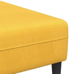 vidaXL Sofá 250 x 188 x 76 cm Tela de Pana Amarillo claro Clearance