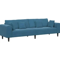 vidaXL Sofá 250 x 77 x 76 cm Terciopelo Azul Discount