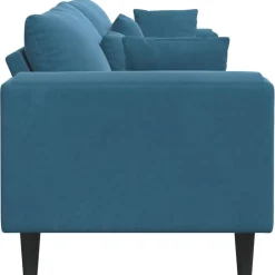 vidaXL Sofá 250 x 77 x 76 cm Terciopelo Azul Discount