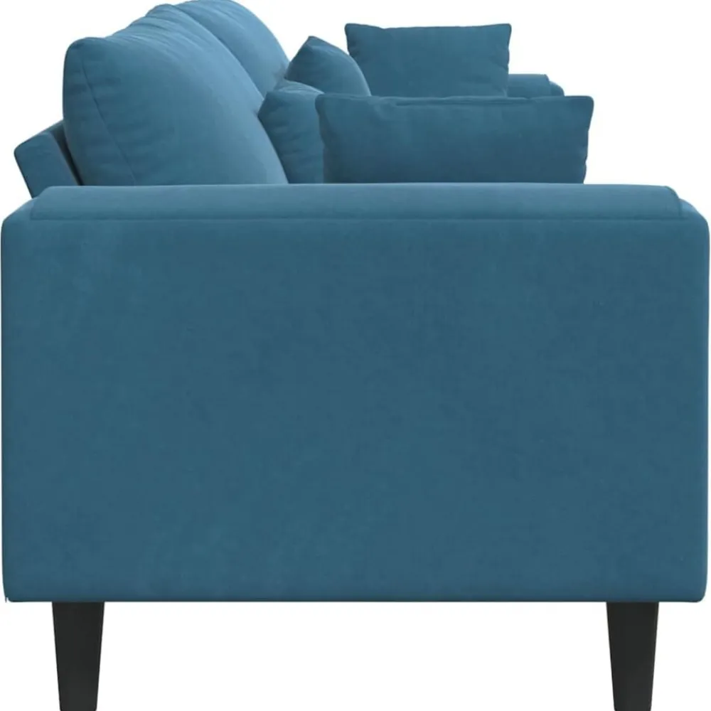 vidaXL Sofá 250 x 77 x 76 cm Terciopelo Azul Discount