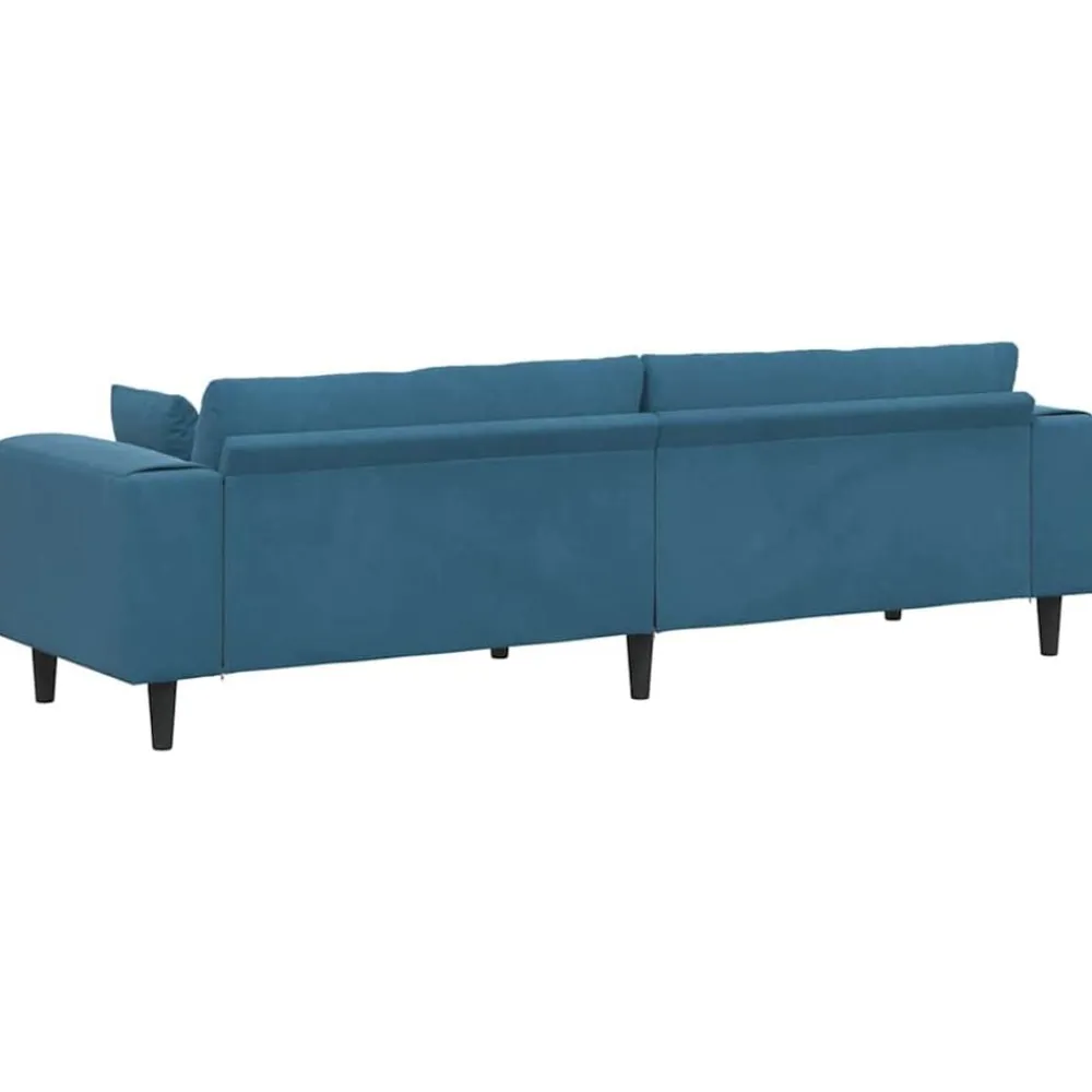 vidaXL Sofá 250 x 77 x 76 cm Terciopelo Azul Discount