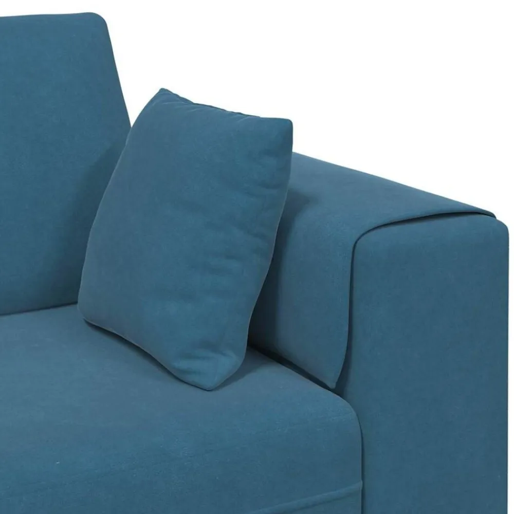 vidaXL Sofá 250 x 77 x 76 cm Terciopelo Azul Discount