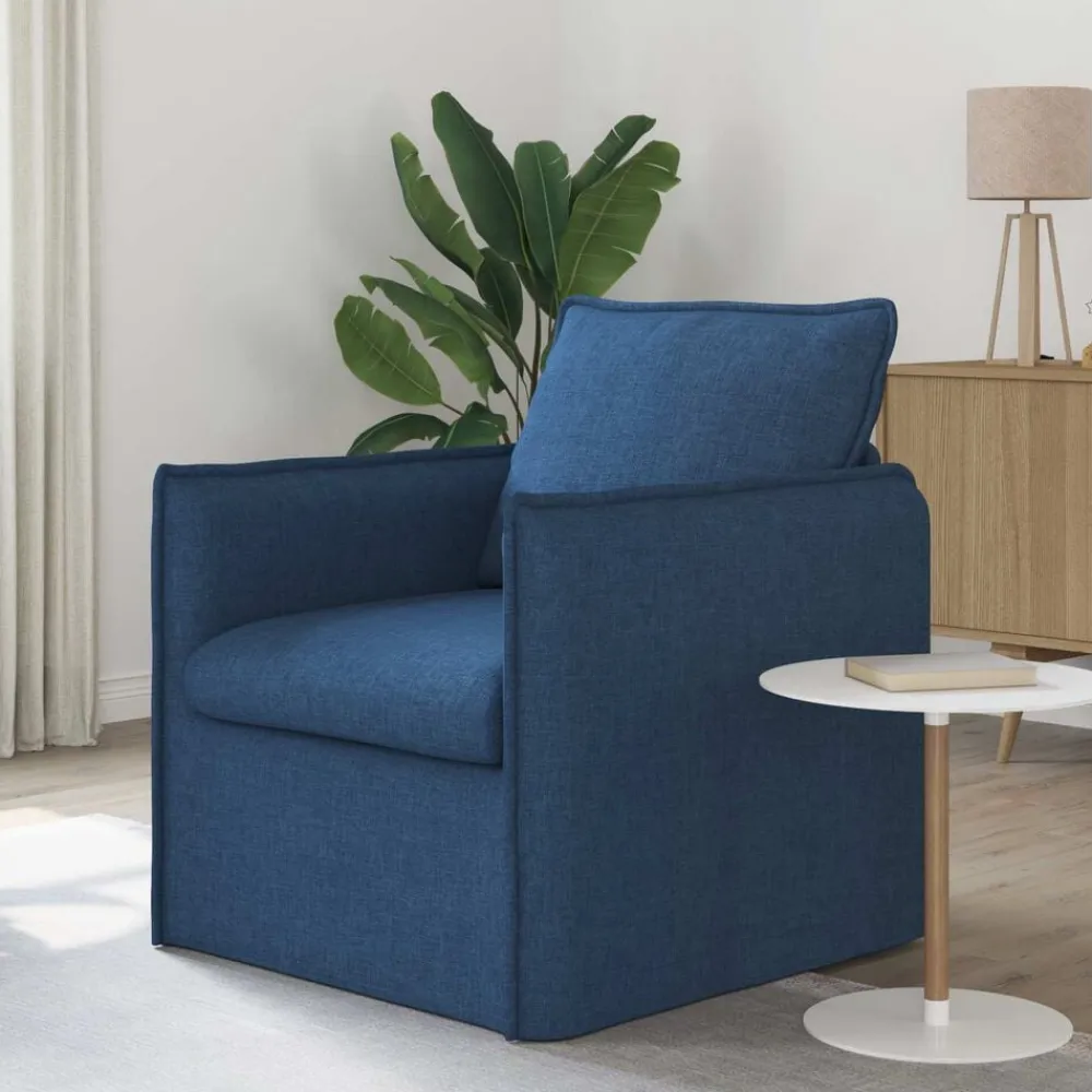 vidaXL Sofá 195 x 82 x 85 cm tela Azul