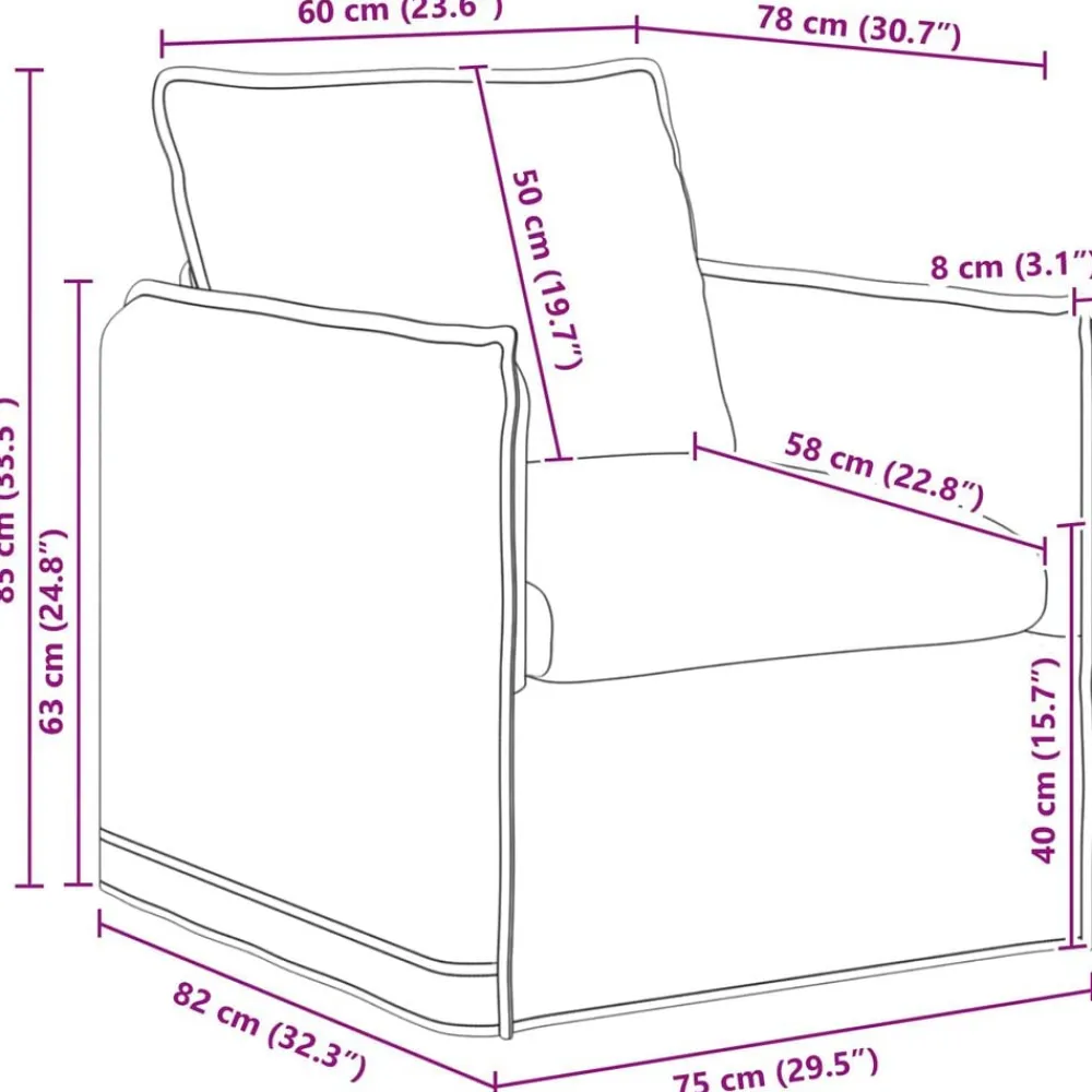 vidaXL Sofá 195 x 82 x 85 cm tela Azul