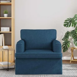 vidaXL Sofá 84 x 80 x 85 cm tela Azul Clearance