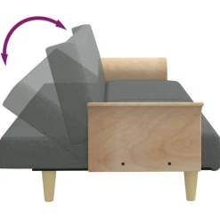 vidaXL Sofás-Sofá cama 2 plazas y almohadas taburete terciopelo