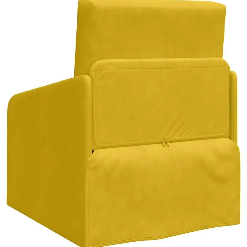 vidaXL Sofá cama 65 x 80 x 83 cm Terciopelo Amarillo Best