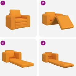 vidaXL Sofá cama 98 x 71 x 83 cm tela Amarillo oscuro Best