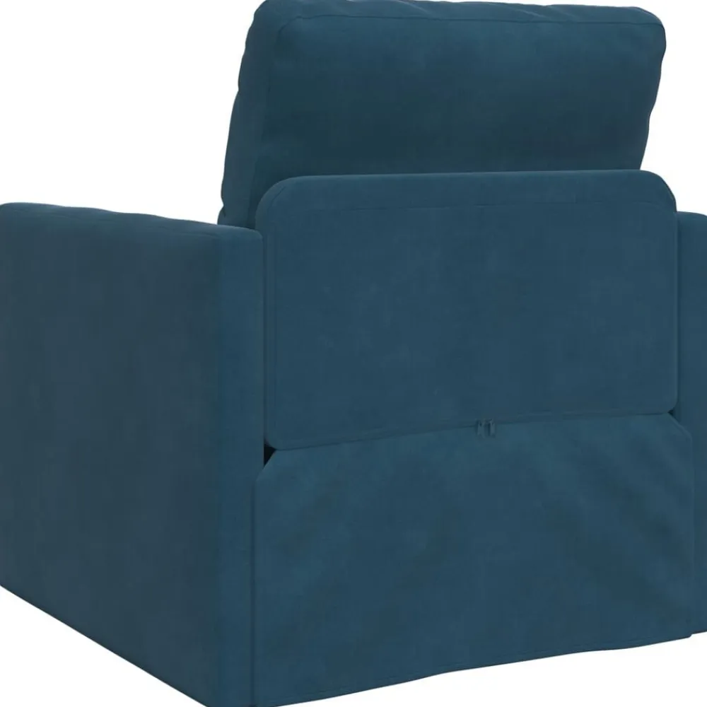 vidaXL Sofá cama 74 x 77 x 81 cm Terciopelo Azul