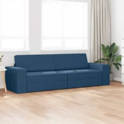 vidaXL Sofá cama marino 245 x 78 x 77 cm tela Azul