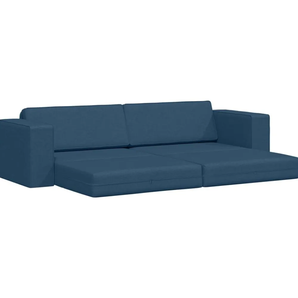 vidaXL Sofá cama marino 245 x 78 x 77 cm tela Azul