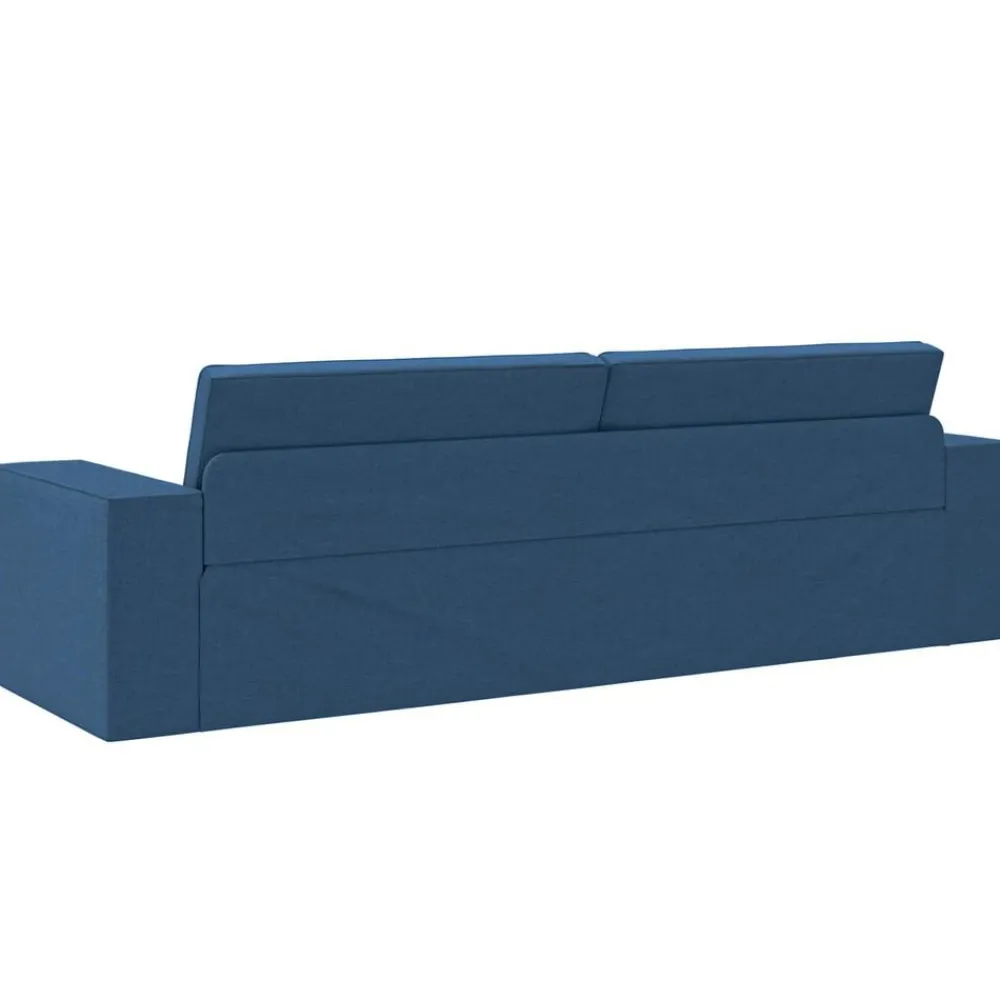 vidaXL Sofá cama marino 245 x 78 x 77 cm tela Azul