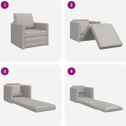 vidaXL Sofás-Sofá cama 60cm tela