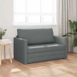 vidaXL Sofá cama 110cm tela Gris oscuro Online