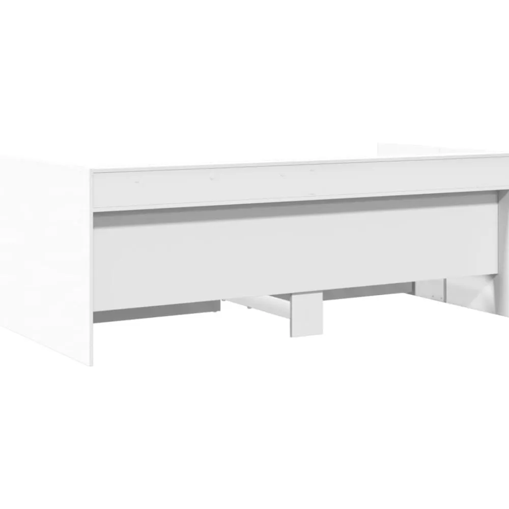 vidaXL Sofá cama con cajones sin colchón 100x200 cm Blanco Sale