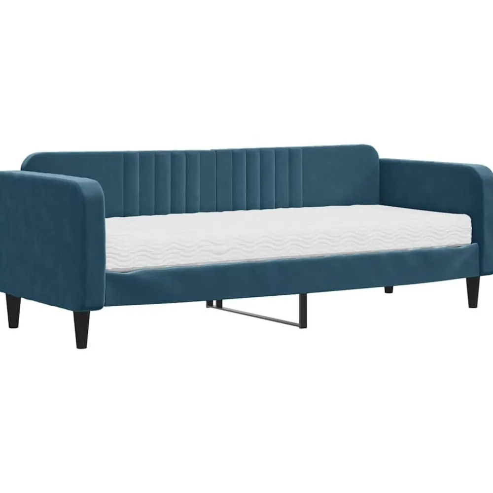 vidaXL Camas Y Accesorios-Sofá cama con colchón terciopelo 80x200 cm