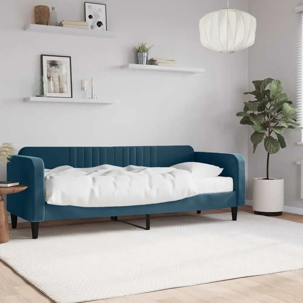 vidaXL Camas Y Accesorios-Sofá cama con colchón terciopelo 80x200 cm