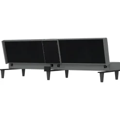 vidaXL Sofás-Sofá cama con portavasos tela