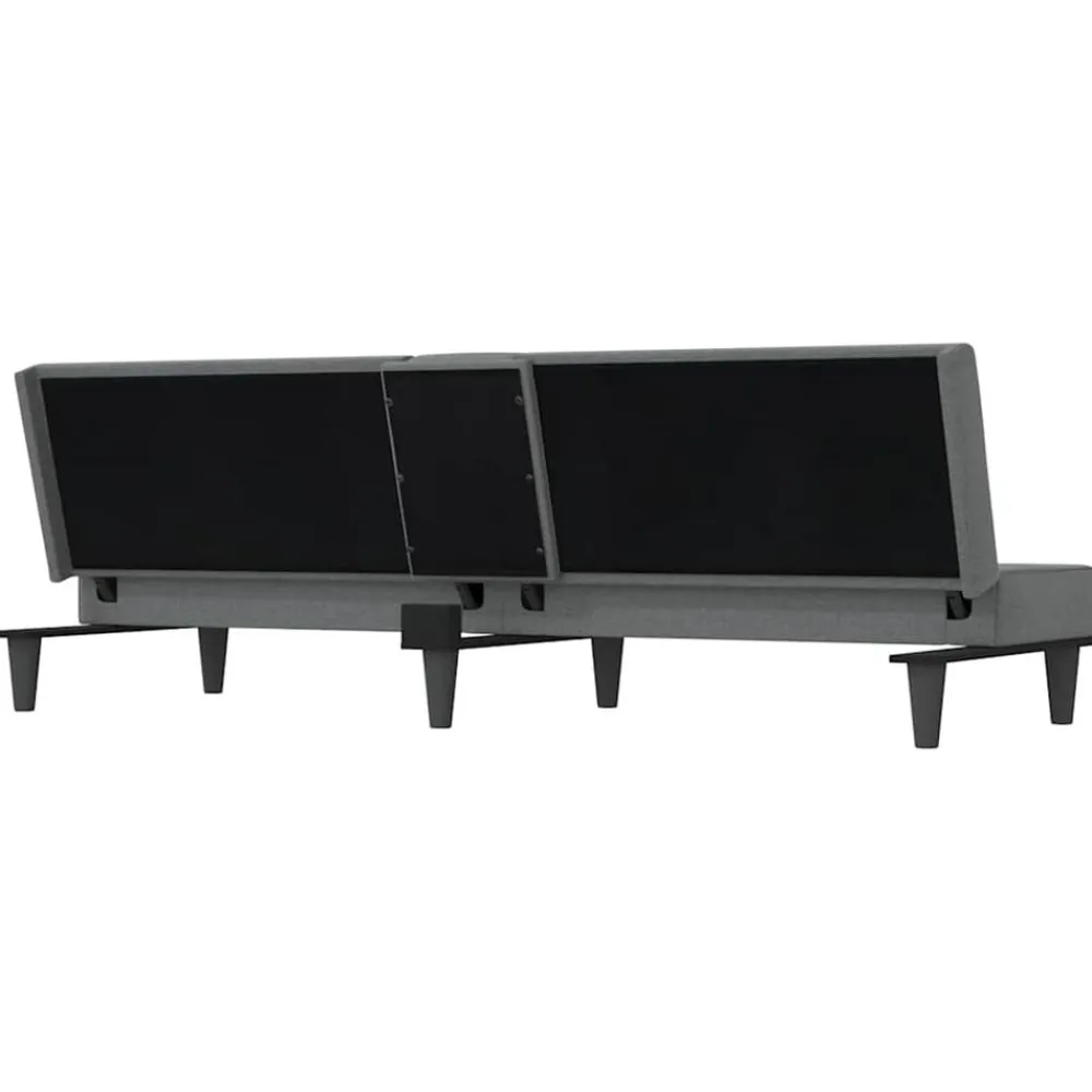 vidaXL Sofás-Sofá cama con portavasos tela