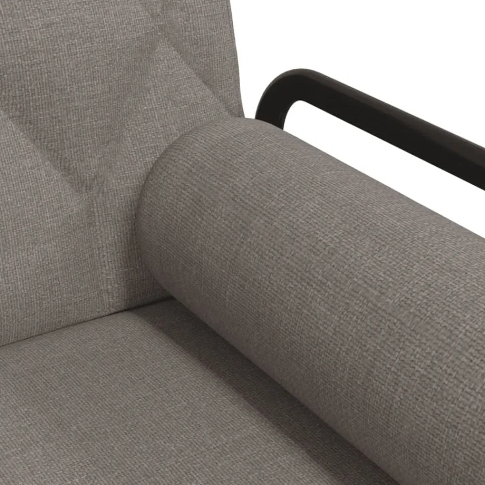 vidaXL Sofá cama con reposabrazos tela gris taupe Taupé Outlet