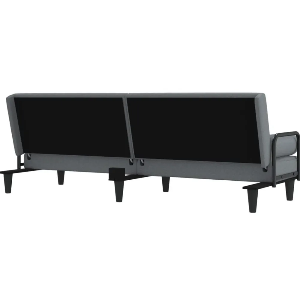 vidaXL Sofás-Sofá cama con reposabrazos tela