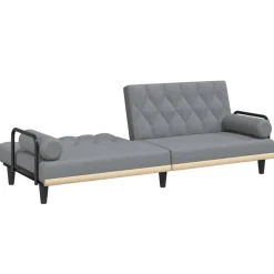 vidaXL Sofás-Sofá cama con reposabrazos tela