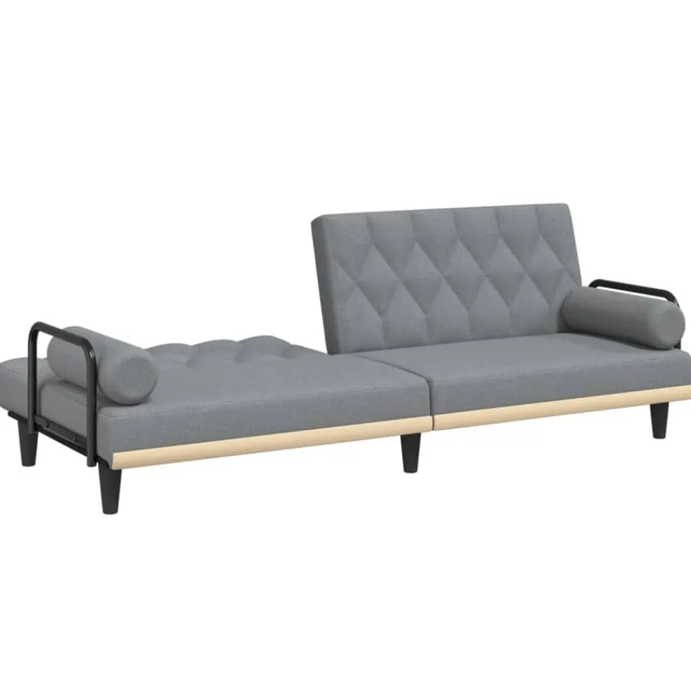 vidaXL Sofás-Sofá cama con reposabrazos tela
