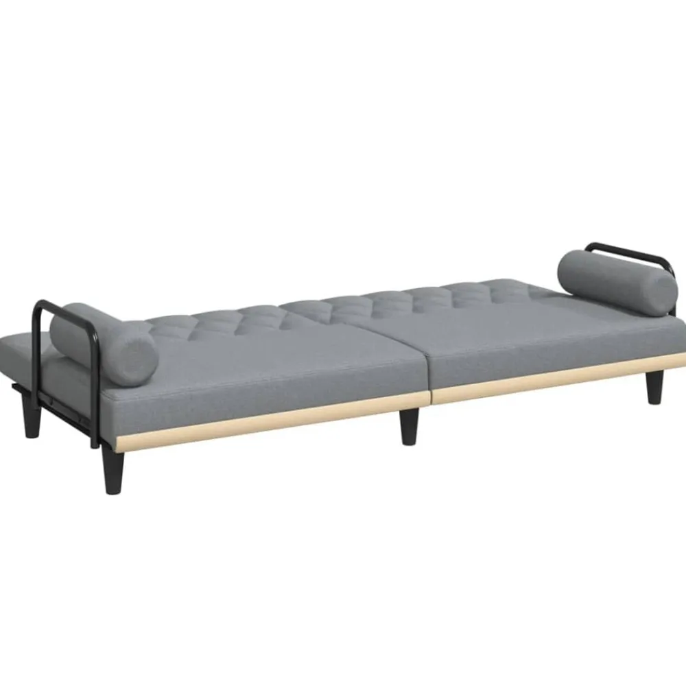 vidaXL Sofás-Sofá cama con reposabrazos tela