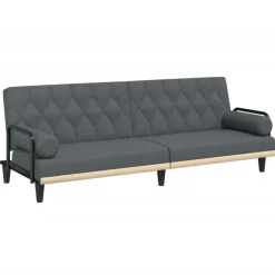 vidaXL Sofás-Sofá cama con reposabrazos tela
