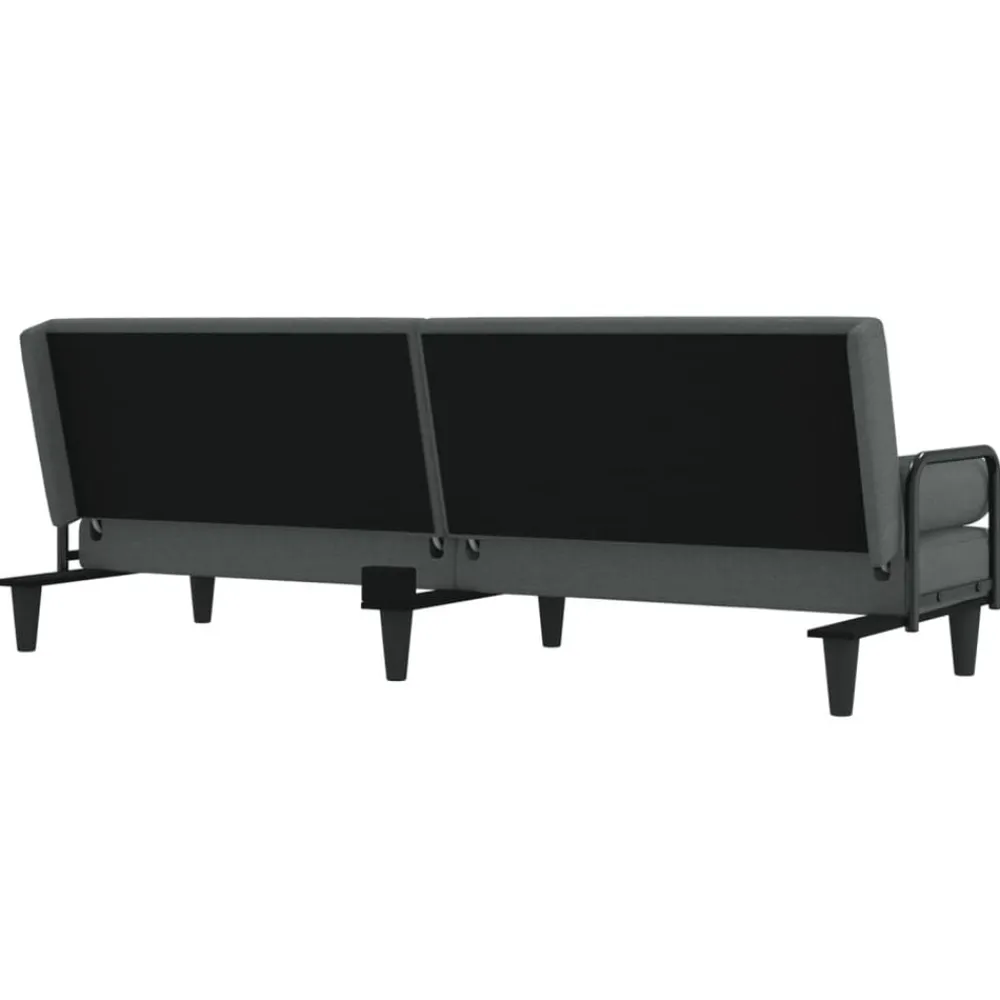 vidaXL Sofás-Sofá cama con reposabrazos tela
