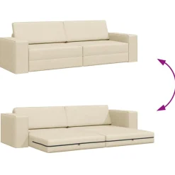 vidaXL Sofás-Sofá cama 245 x 78 x 77 cm tela