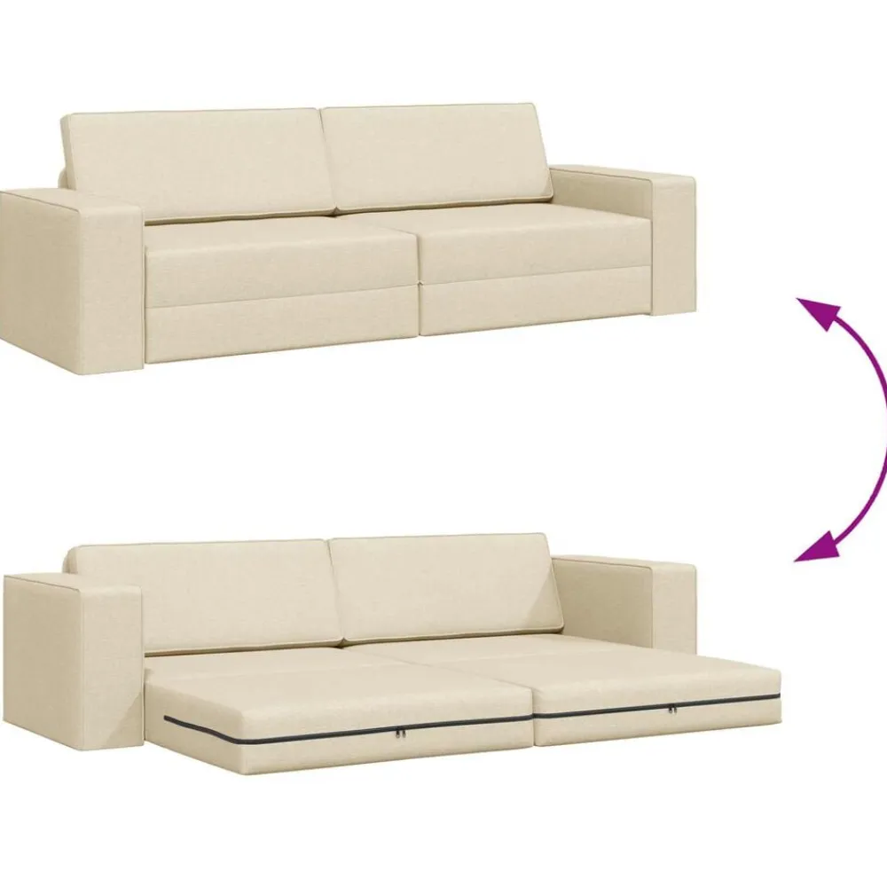 vidaXL Sofás-Sofá cama 245 x 78 x 77 cm tela