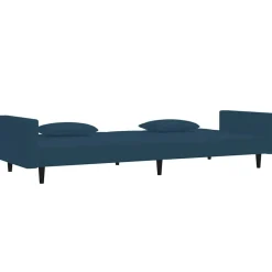 vidaXL Sofás-Sofá cama de 2 plazas con dos almohadas terciopelo