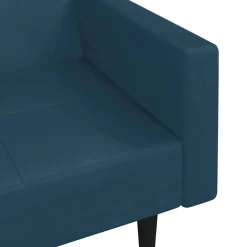 vidaXL Sofás-Sofá cama de 2 plazas con dos almohadas terciopelo