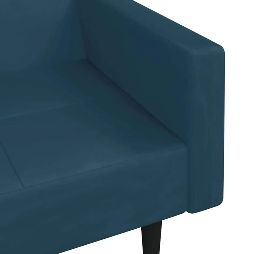 vidaXL Sofás-Sofá cama de 2 plazas con dos almohadas terciopelo