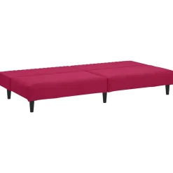 vidaXL Sofá cama de 2 plazas terciopelo color vino tinto Rojo vino tinto Best