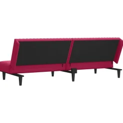 vidaXL Sofá cama de 2 plazas terciopelo color vino tinto Rojo vino tinto Best
