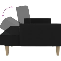 vidaXL Sofás-Sofá cama de 2 plazas tela