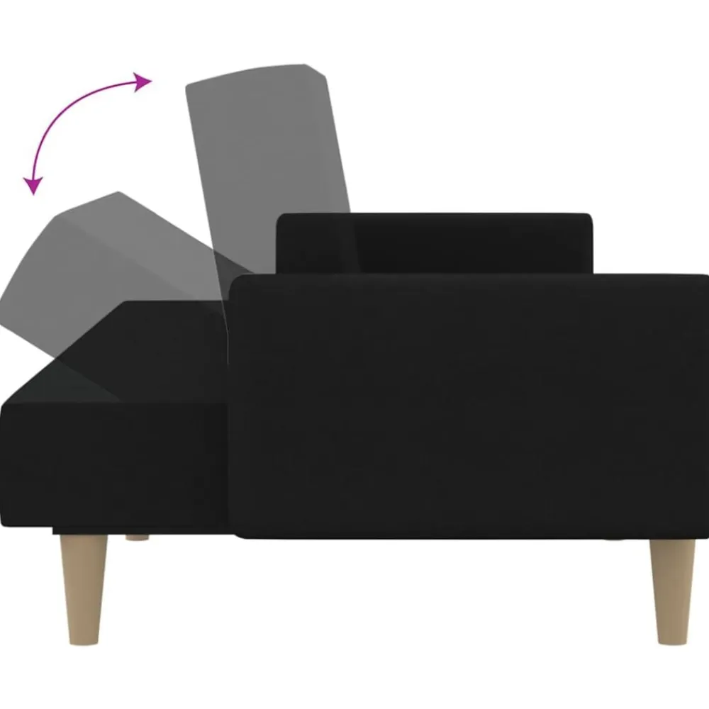 vidaXL Sofás-Sofá cama de 2 plazas tela