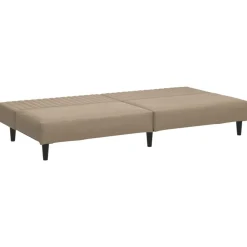 vidaXL Sofá cama de 2 plazas cuero sintético color Capuchino New