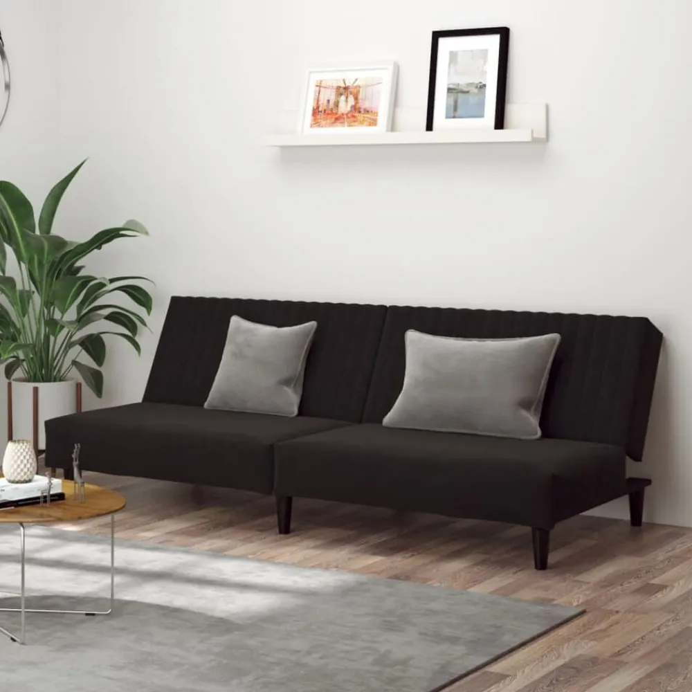 vidaXL Sofás-Sofá cama de 2 plazas terciopelo