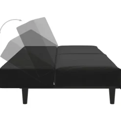 vidaXL Sofás-Sofá cama de 2 plazas terciopelo
