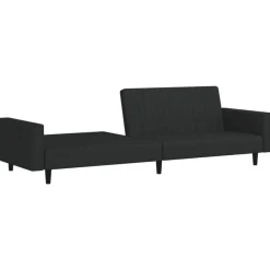 vidaXL Sofá cama de 2 plazas terciopelo Negro Discount