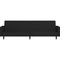 vidaXL Sofá cama de 2 plazas terciopelo Negro Discount