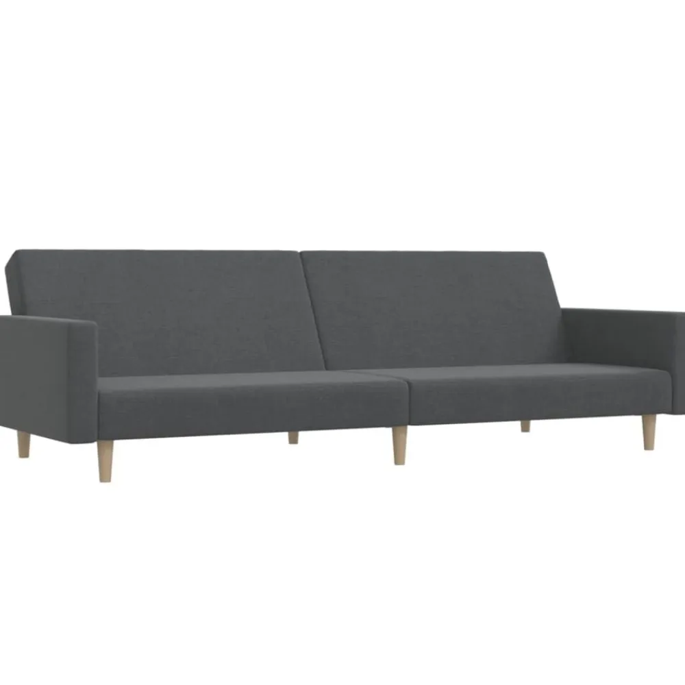 vidaXL Sofá cama de 2 plazas tela Gris claro New