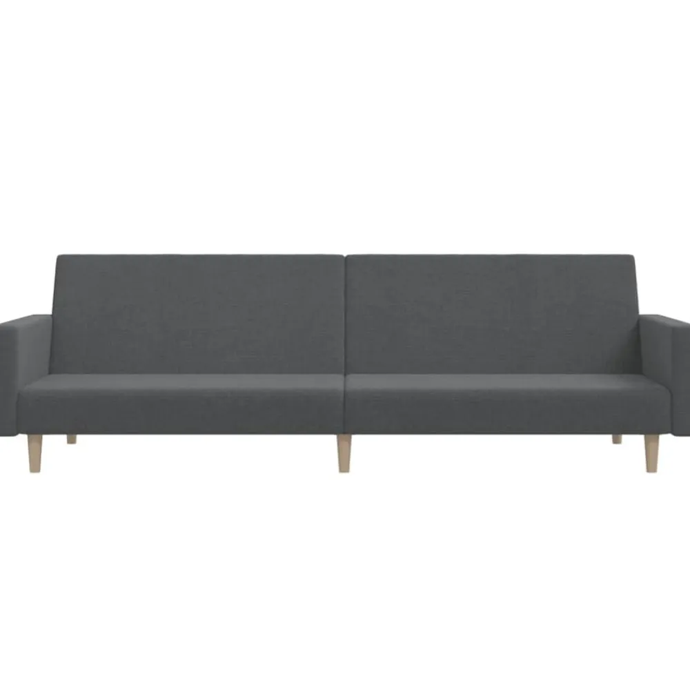 vidaXL Sofá cama de 2 plazas tela Gris claro New
