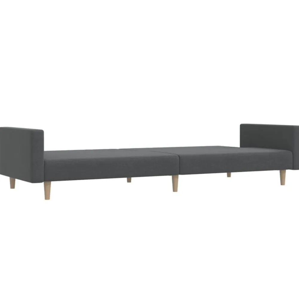 vidaXL Sofá cama de 2 plazas tela Gris claro New