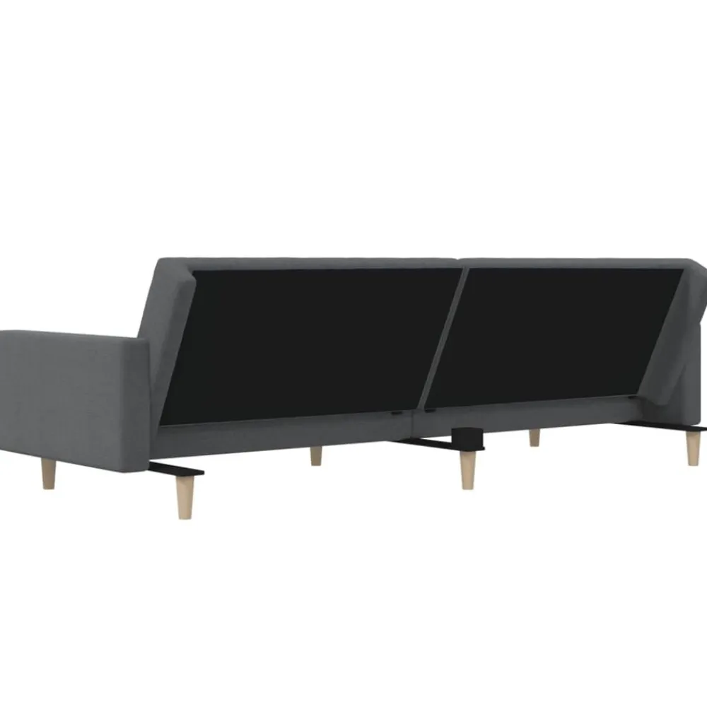 vidaXL Sofá cama de 2 plazas tela Gris claro New